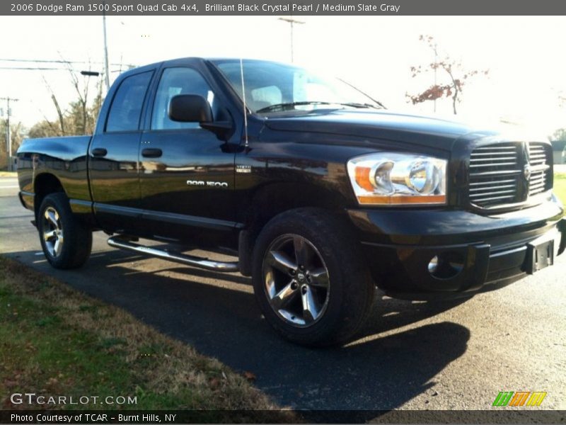 Brilliant Black Crystal Pearl / Medium Slate Gray 2006 Dodge Ram 1500 Sport Quad Cab 4x4