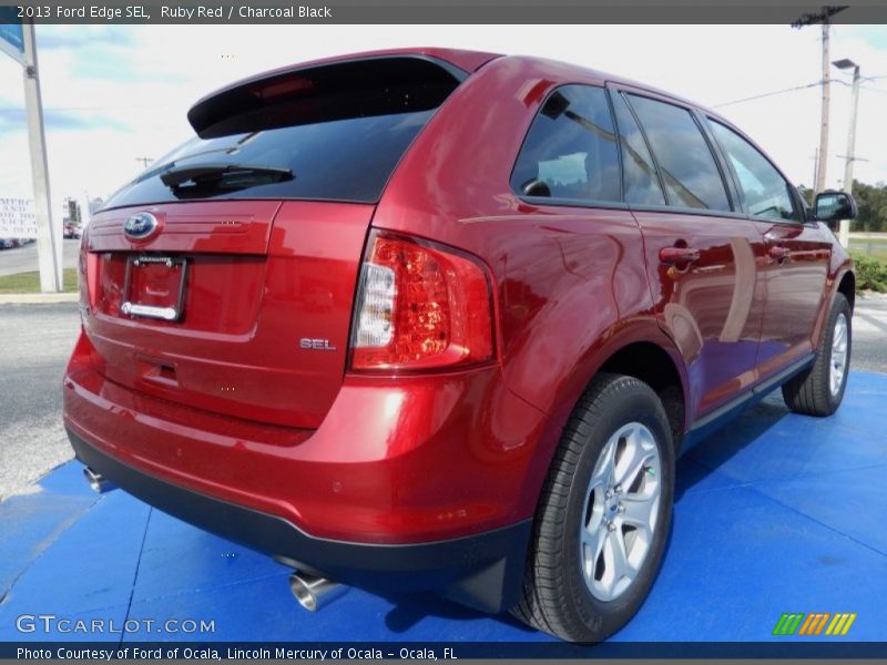 Ruby Red / Charcoal Black 2013 Ford Edge SEL