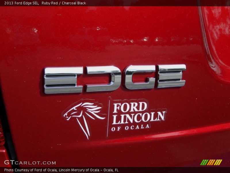 Ruby Red / Charcoal Black 2013 Ford Edge SEL