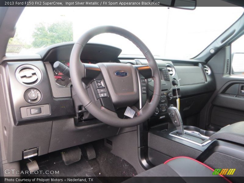 Ingot Silver Metallic / FX Sport Appearance Black/Red 2013 Ford F150 FX2 SuperCrew