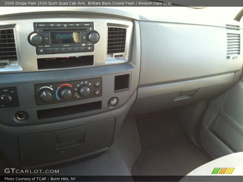 Brilliant Black Crystal Pearl / Medium Slate Gray 2006 Dodge Ram 1500 Sport Quad Cab 4x4
