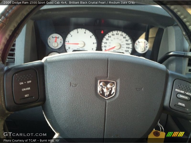 Brilliant Black Crystal Pearl / Medium Slate Gray 2006 Dodge Ram 1500 Sport Quad Cab 4x4