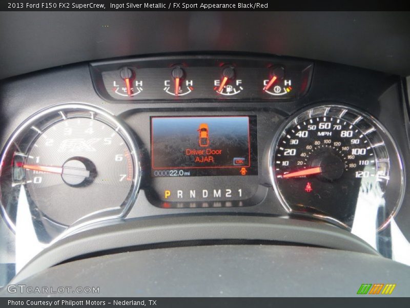 Ingot Silver Metallic / FX Sport Appearance Black/Red 2013 Ford F150 FX2 SuperCrew