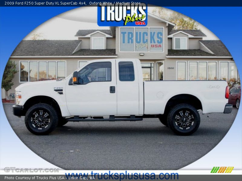 Oxford White / Medium Stone 2009 Ford F250 Super Duty XL SuperCab 4x4