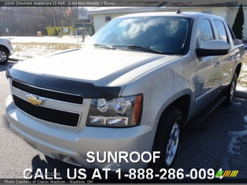 Gold Mist Metallic / Ebony 2008 Chevrolet Avalanche LS 4x4