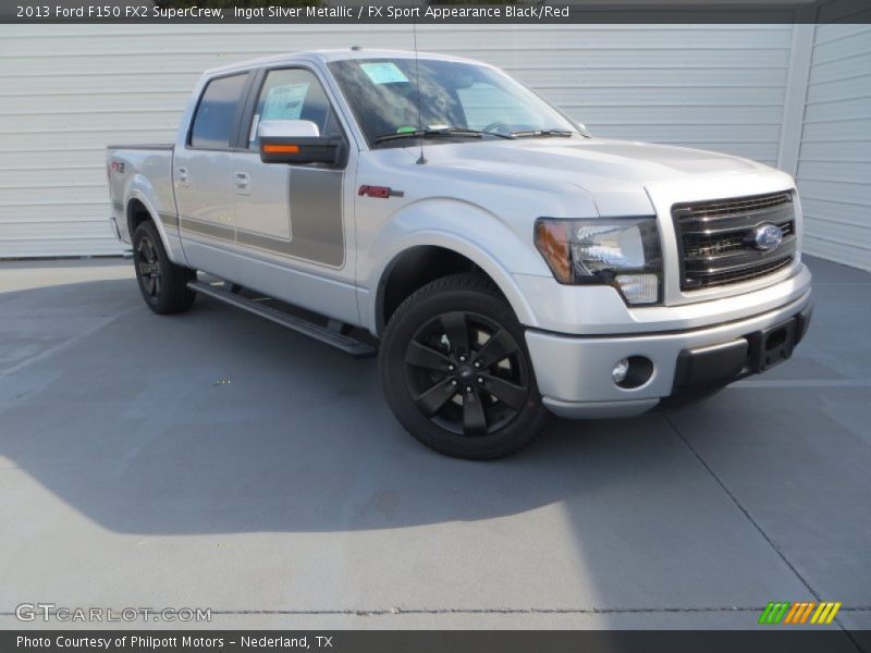 Ingot Silver Metallic / FX Sport Appearance Black/Red 2013 Ford F150 FX2 SuperCrew