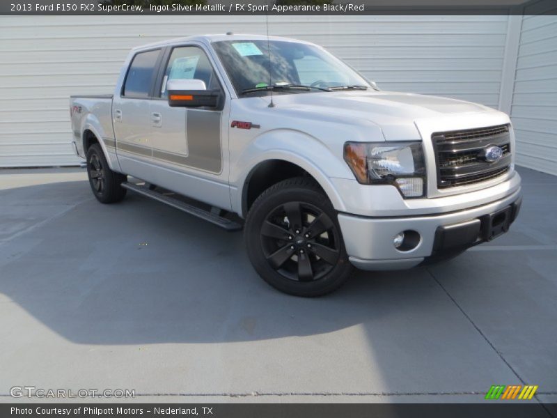 Ingot Silver Metallic / FX Sport Appearance Black/Red 2013 Ford F150 FX2 SuperCrew
