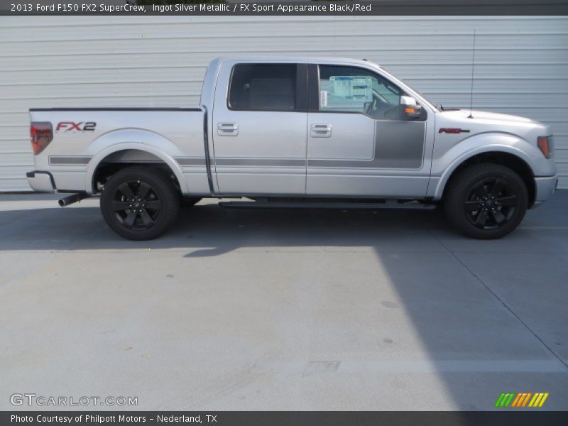 Ingot Silver Metallic / FX Sport Appearance Black/Red 2013 Ford F150 FX2 SuperCrew