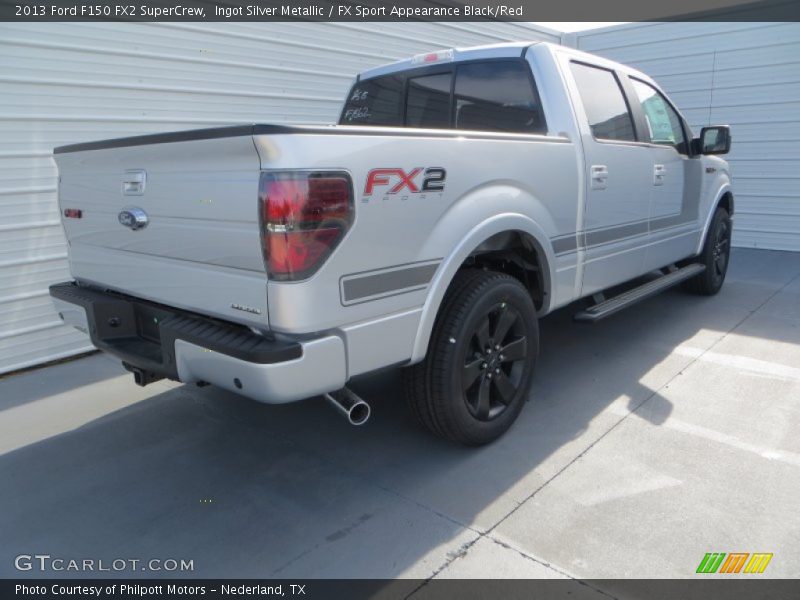 Ingot Silver Metallic / FX Sport Appearance Black/Red 2013 Ford F150 FX2 SuperCrew