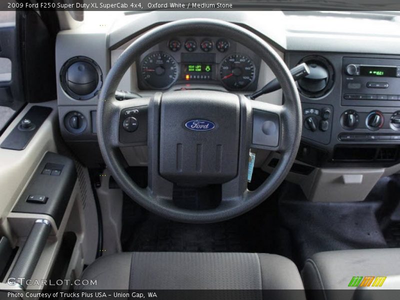 Oxford White / Medium Stone 2009 Ford F250 Super Duty XL SuperCab 4x4