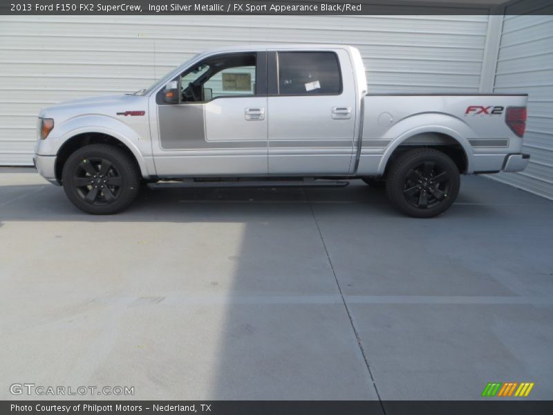 Ingot Silver Metallic / FX Sport Appearance Black/Red 2013 Ford F150 FX2 SuperCrew