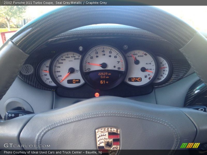 Seal Grey Metallic / Graphite Grey 2002 Porsche 911 Turbo Coupe
