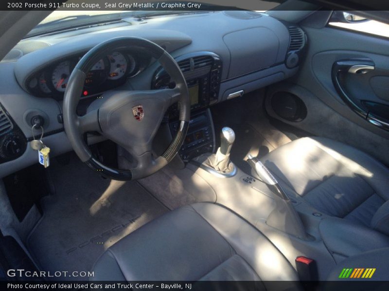 Seal Grey Metallic / Graphite Grey 2002 Porsche 911 Turbo Coupe