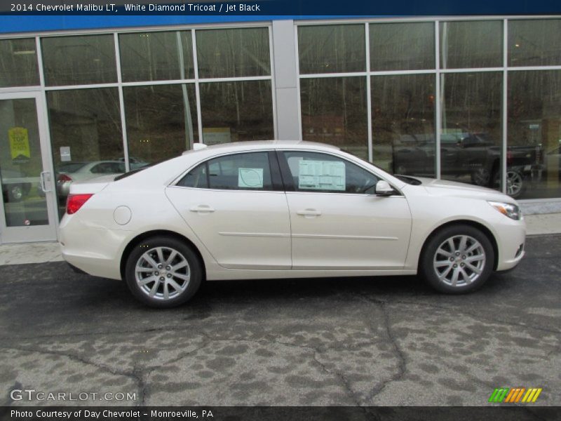 White Diamond Tricoat / Jet Black 2014 Chevrolet Malibu LT