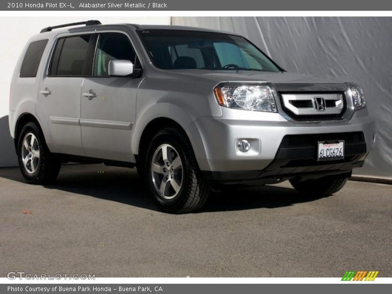 Alabaster Silver Metallic / Black 2010 Honda Pilot EX-L