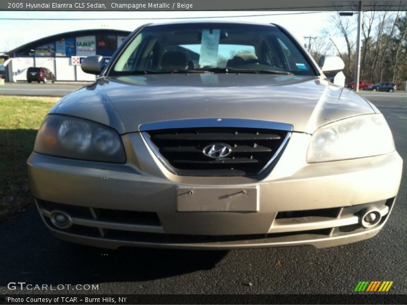 Champagne Metallic / Beige 2005 Hyundai Elantra GLS Sedan