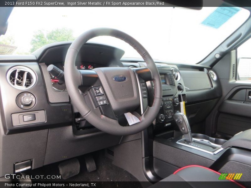 Ingot Silver Metallic / FX Sport Appearance Black/Red 2013 Ford F150 FX2 SuperCrew