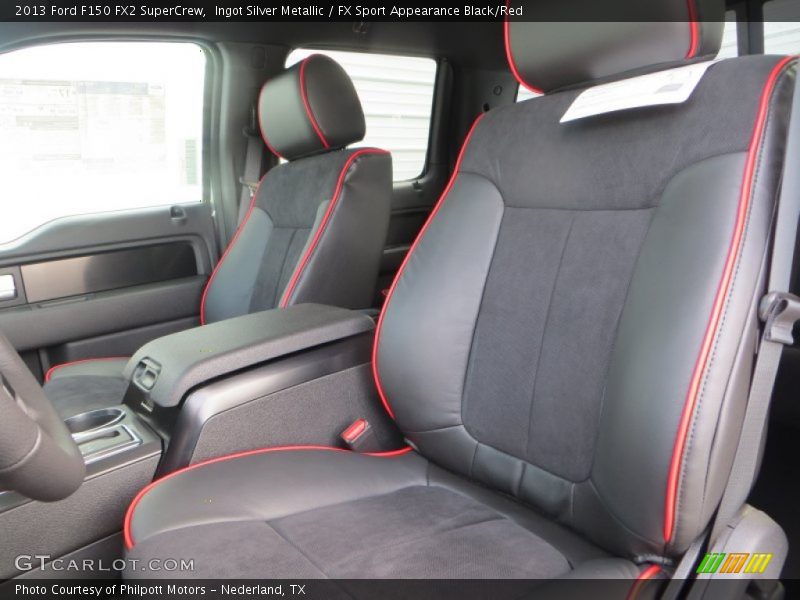 Ingot Silver Metallic / FX Sport Appearance Black/Red 2013 Ford F150 FX2 SuperCrew