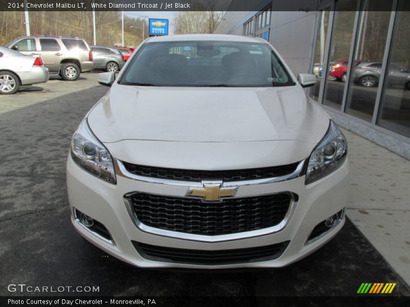 White Diamond Tricoat / Jet Black 2014 Chevrolet Malibu LT