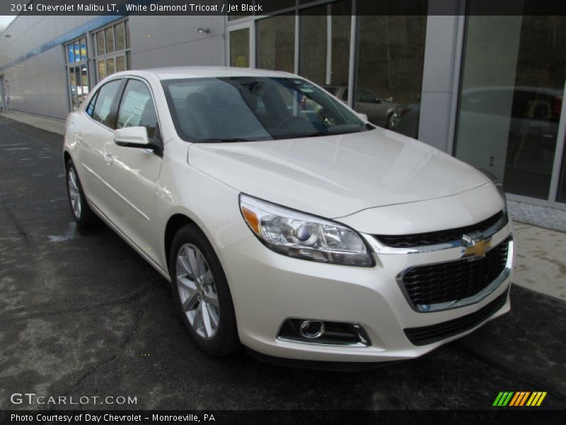 White Diamond Tricoat / Jet Black 2014 Chevrolet Malibu LT