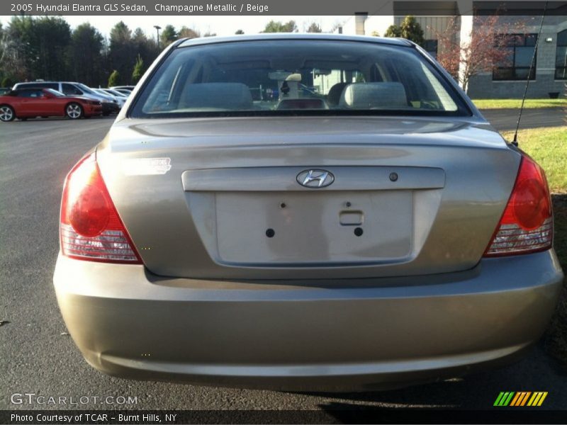 Champagne Metallic / Beige 2005 Hyundai Elantra GLS Sedan