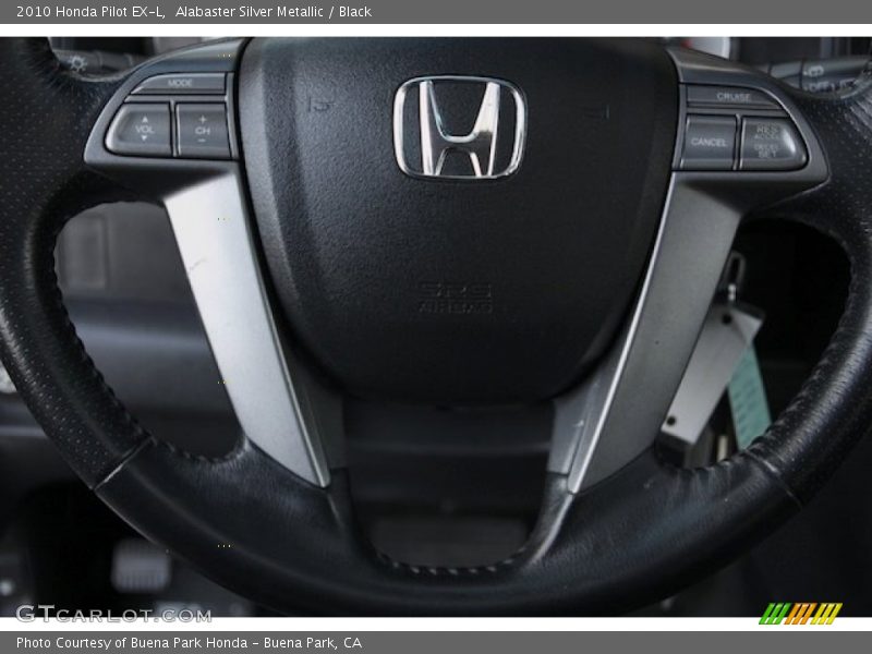 Alabaster Silver Metallic / Black 2010 Honda Pilot EX-L