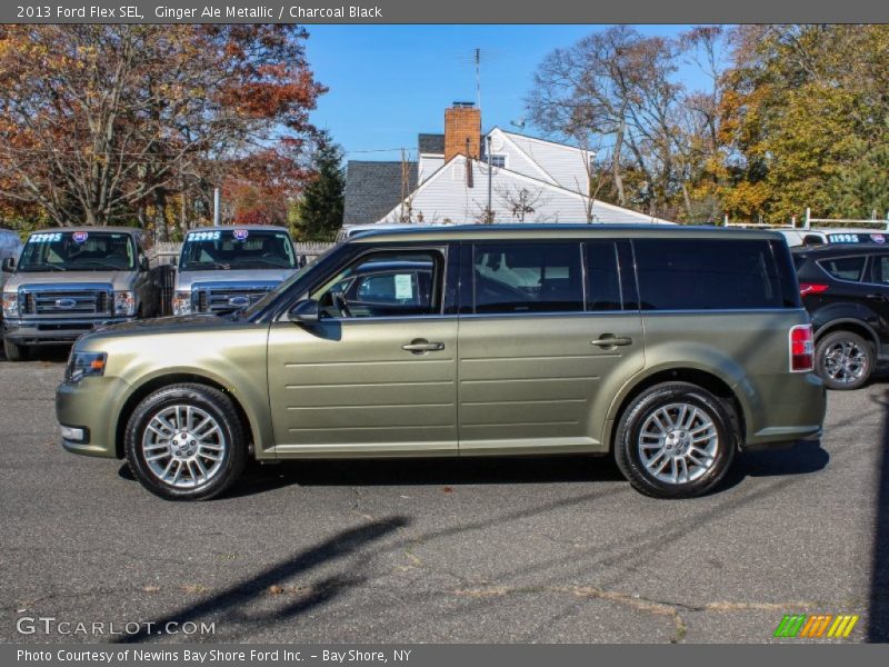 Ginger Ale Metallic / Charcoal Black 2013 Ford Flex SEL