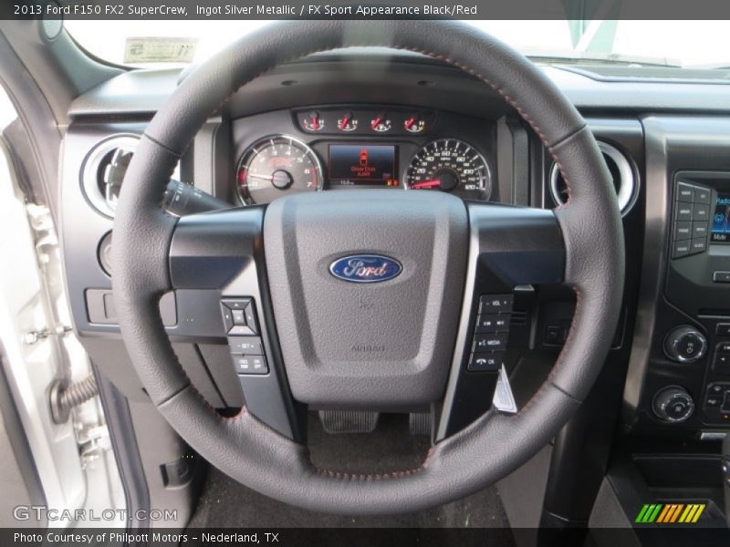 Ingot Silver Metallic / FX Sport Appearance Black/Red 2013 Ford F150 FX2 SuperCrew