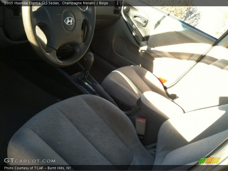 Champagne Metallic / Beige 2005 Hyundai Elantra GLS Sedan