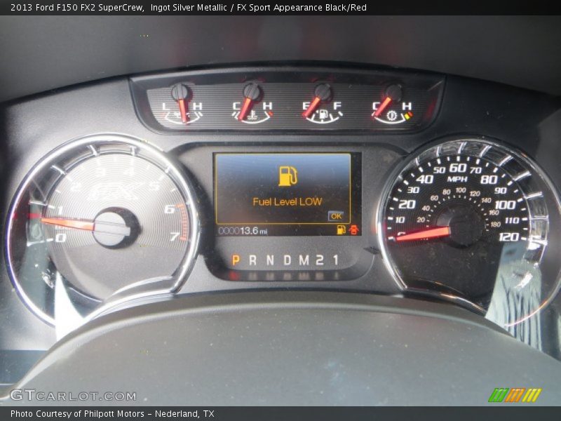 Ingot Silver Metallic / FX Sport Appearance Black/Red 2013 Ford F150 FX2 SuperCrew