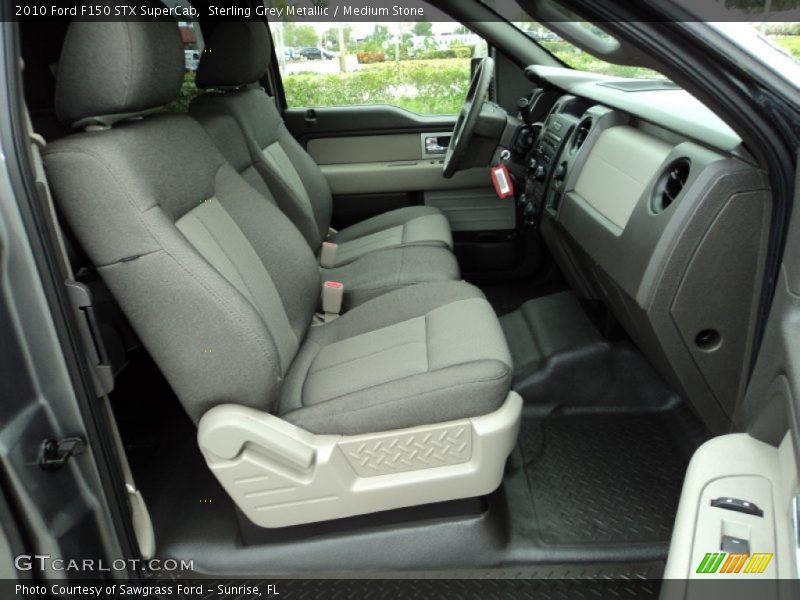 Front Seat of 2010 F150 STX SuperCab