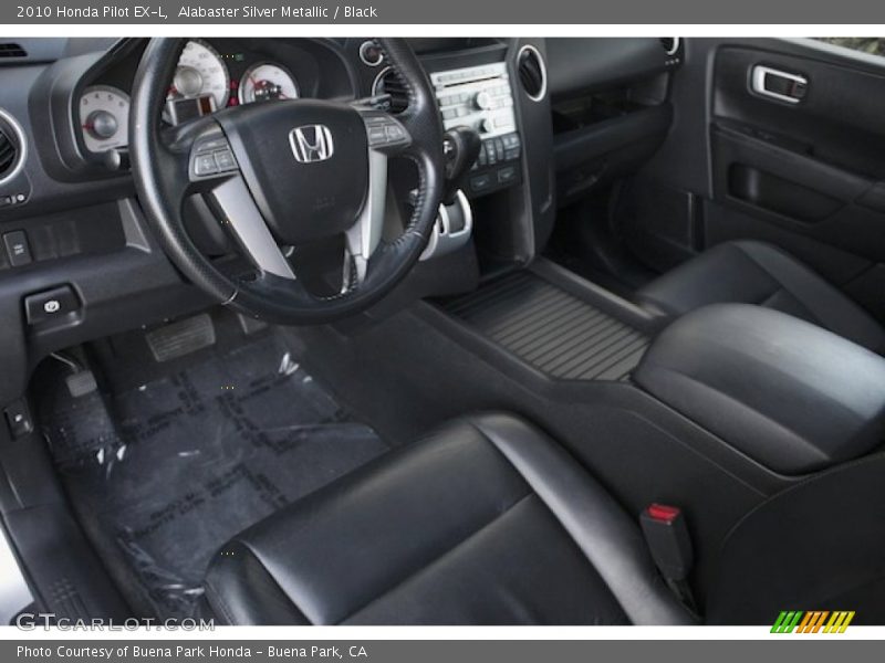 Alabaster Silver Metallic / Black 2010 Honda Pilot EX-L