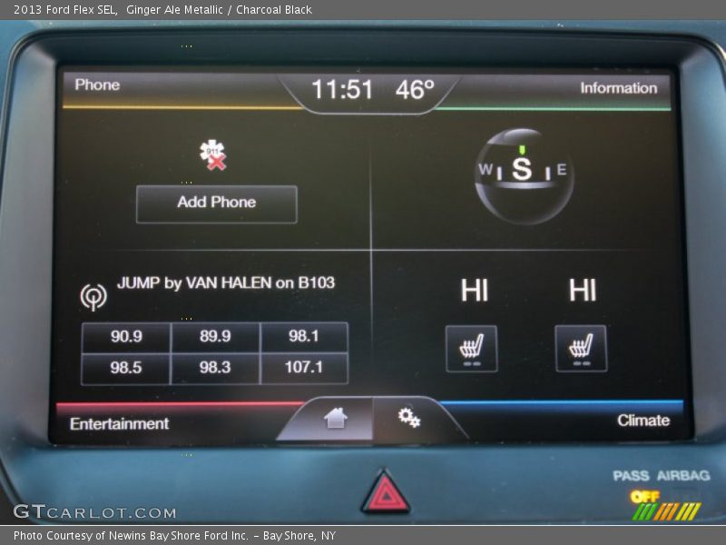 Ginger Ale Metallic / Charcoal Black 2013 Ford Flex SEL