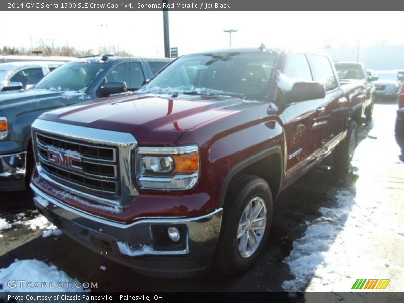 Sonoma Red Metallic / Jet Black 2014 GMC Sierra 1500 SLE Crew Cab 4x4