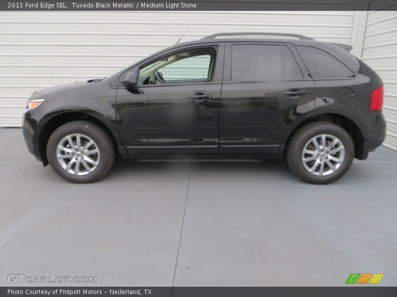 Tuxedo Black Metallic / Medium Light Stone 2013 Ford Edge SEL