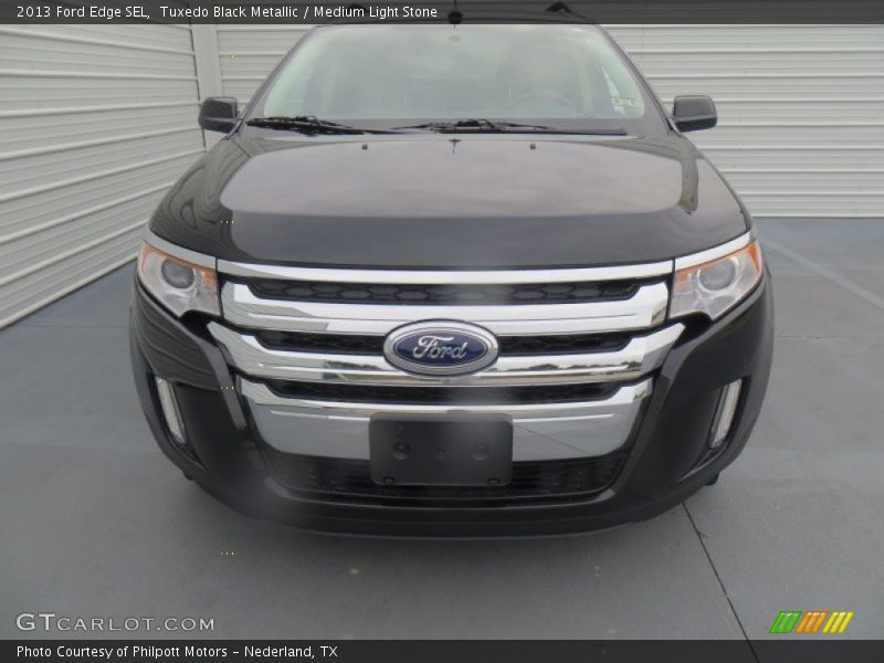 Tuxedo Black Metallic / Medium Light Stone 2013 Ford Edge SEL