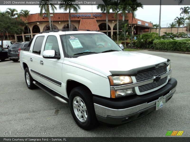 Summit White / Gray/Dark Charcoal 2005 Chevrolet Avalanche LT