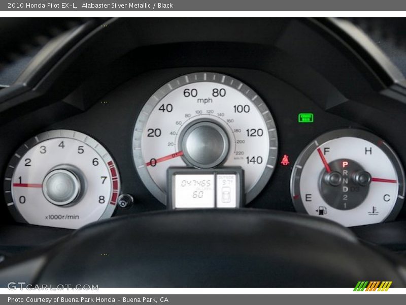 Alabaster Silver Metallic / Black 2010 Honda Pilot EX-L