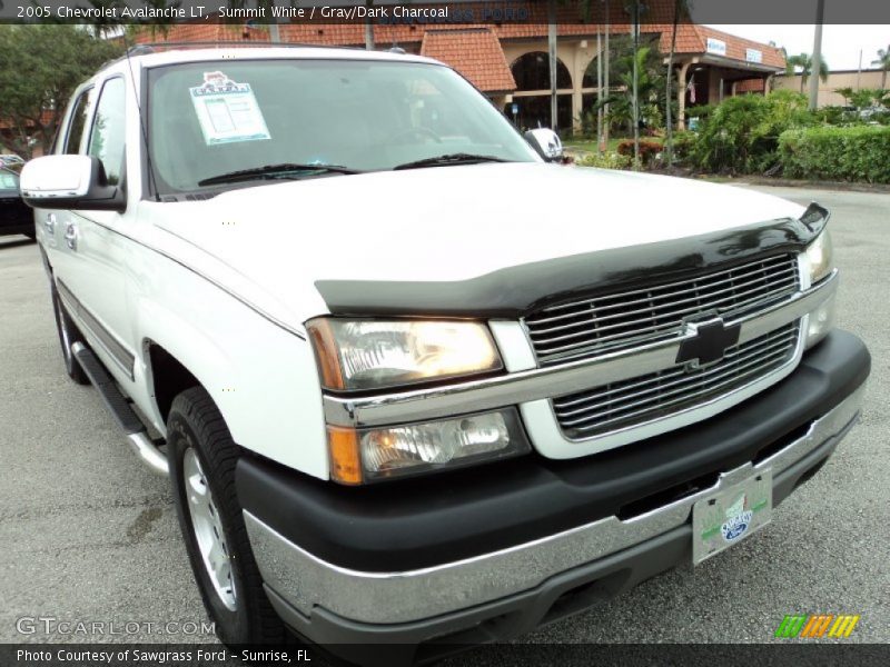 Summit White / Gray/Dark Charcoal 2005 Chevrolet Avalanche LT