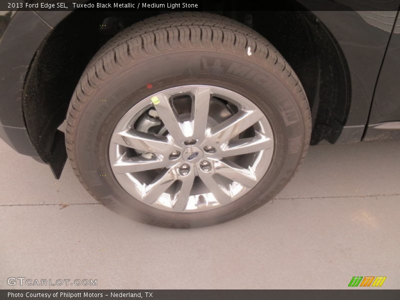 Tuxedo Black Metallic / Medium Light Stone 2013 Ford Edge SEL