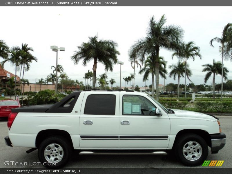 Summit White / Gray/Dark Charcoal 2005 Chevrolet Avalanche LT