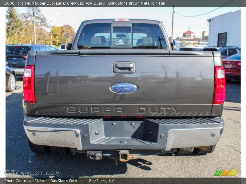 Dark Stone Brown Metallic / Tan 2008 Ford F450 Super Duty Lariat Crew Cab 4x4 Dually