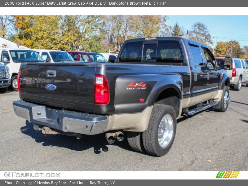 Dark Stone Brown Metallic / Tan 2008 Ford F450 Super Duty Lariat Crew Cab 4x4 Dually