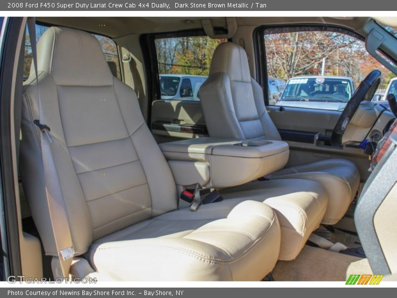Dark Stone Brown Metallic / Tan 2008 Ford F450 Super Duty Lariat Crew Cab 4x4 Dually