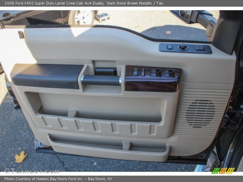 Dark Stone Brown Metallic / Tan 2008 Ford F450 Super Duty Lariat Crew Cab 4x4 Dually