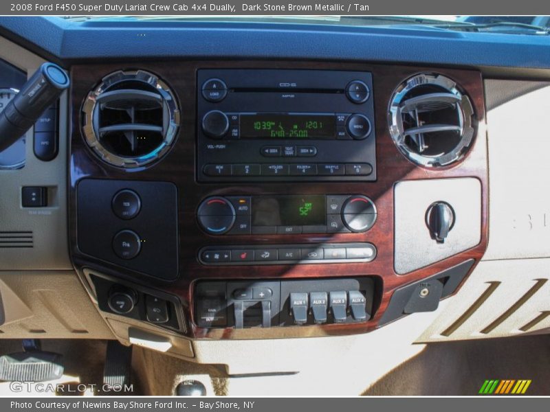 Dark Stone Brown Metallic / Tan 2008 Ford F450 Super Duty Lariat Crew Cab 4x4 Dually