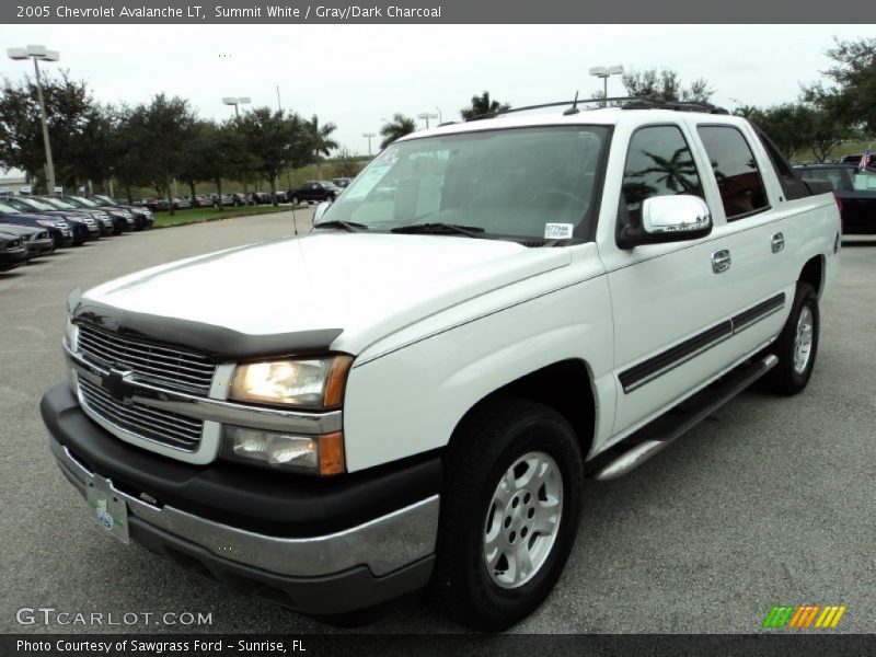 Summit White / Gray/Dark Charcoal 2005 Chevrolet Avalanche LT