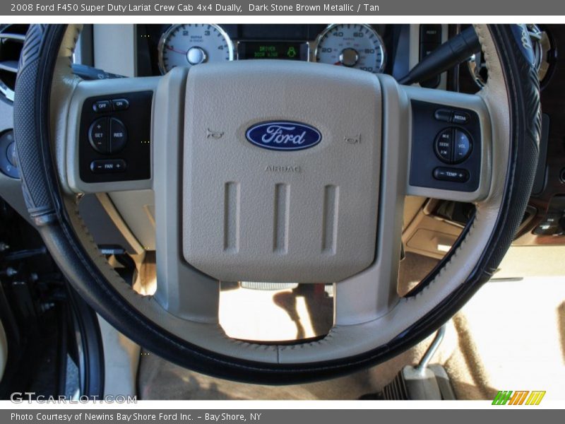 Dark Stone Brown Metallic / Tan 2008 Ford F450 Super Duty Lariat Crew Cab 4x4 Dually