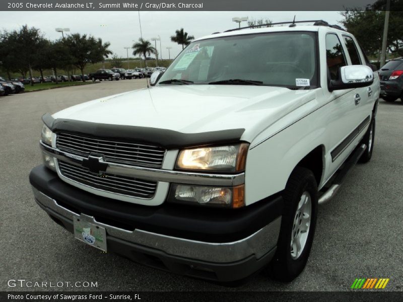 Summit White / Gray/Dark Charcoal 2005 Chevrolet Avalanche LT