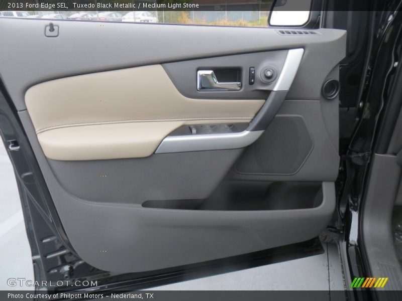 Tuxedo Black Metallic / Medium Light Stone 2013 Ford Edge SEL